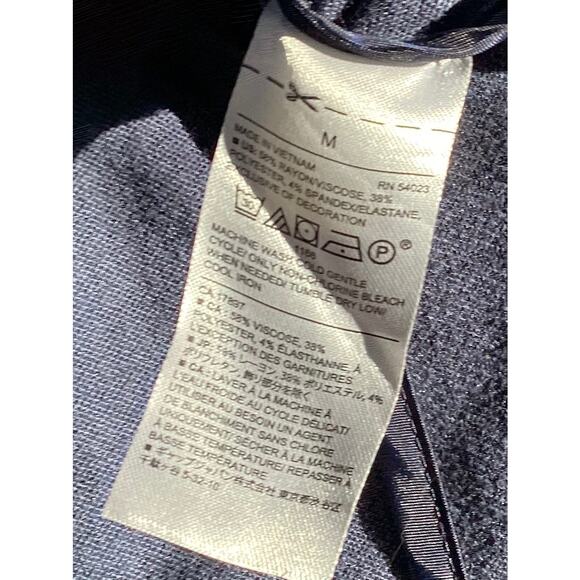 Banana Republic Women's Herringbone Button Front Blazer Jacket Blue Size Medium - Picture 7 of 9